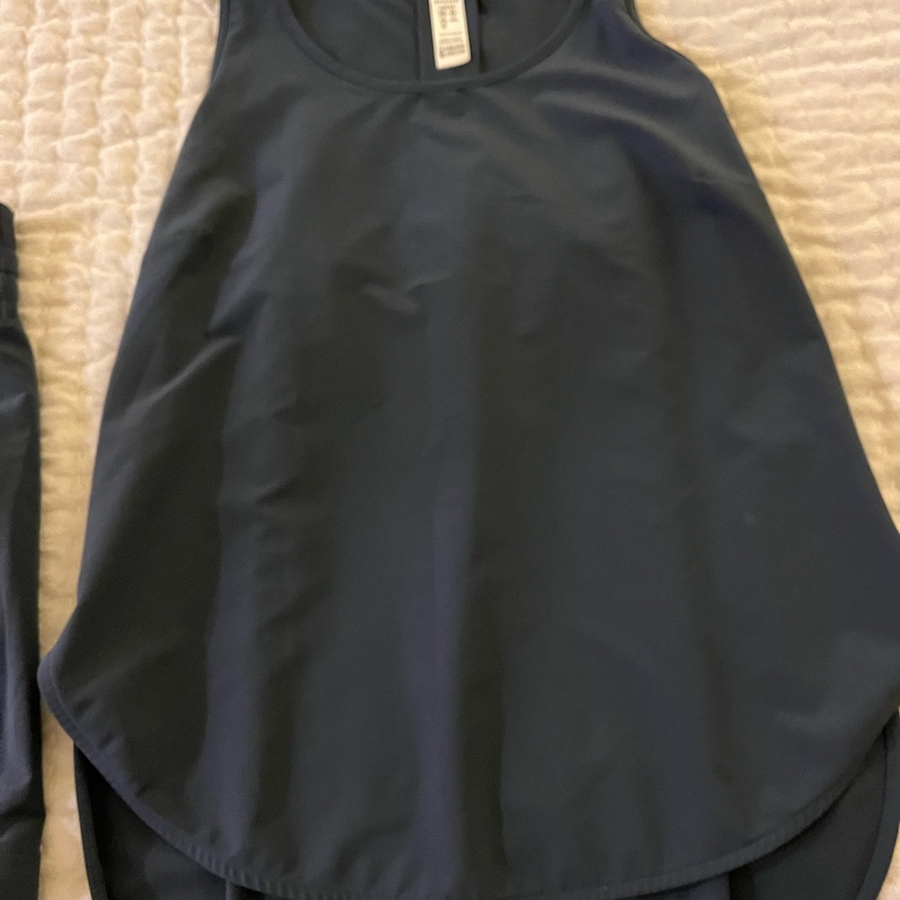 Dark Blue Sleeveless Top and shorts set